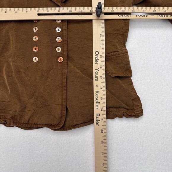 Vintage Johnny Was Jacket Size Small Brown Double Breasted‎ Blazer Boho Indie - Picture 10 of 10